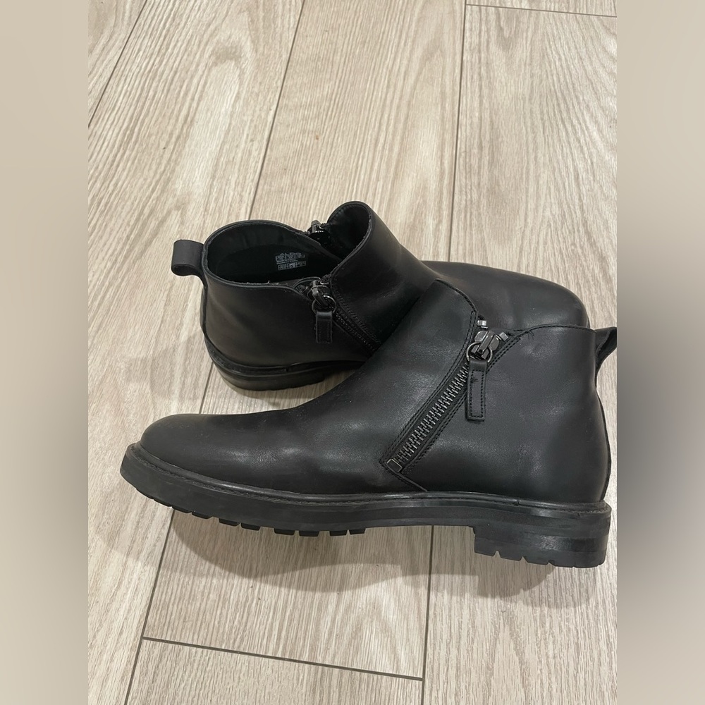ALDO black leather boots for men size 10